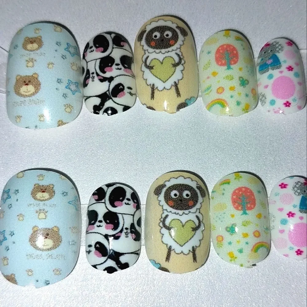 Kids custom 10pc  press on nails for girls and teens